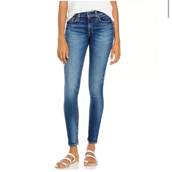 Rag and Bone Jeans Cate Mid-Rise Skinny jeans In Valley Line - Picture 1 of 8